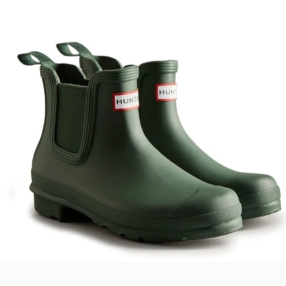 🔹️ HUNTER🔹️ Original Chelsea Green Rain Size 6 Boots - Picture 1 of 5